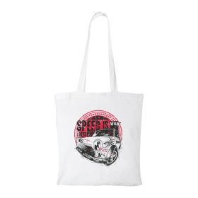 Speed is what i need - Bevásárló táska fehér