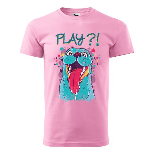 Póló Play  mintával - Rózsaszín S méretben