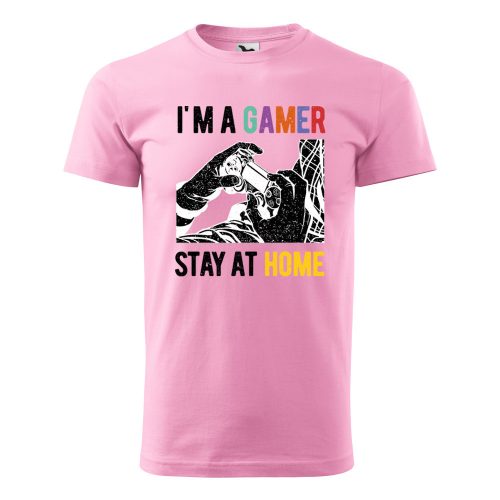 Póló I am a gamer  mintával - Rózsaszín XL méretben