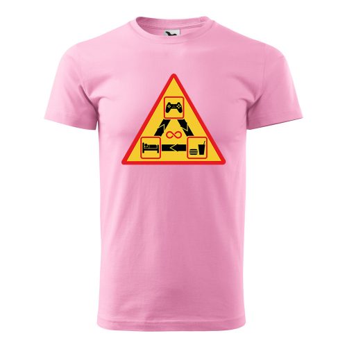Póló Gamer  mintával - Rózsaszín S méretben