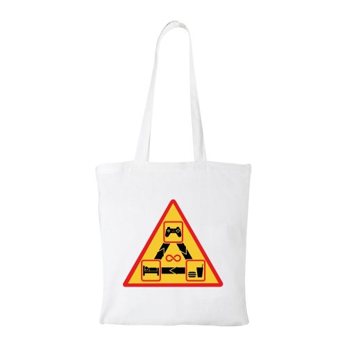 Gamer - Bevásárló táska fehér