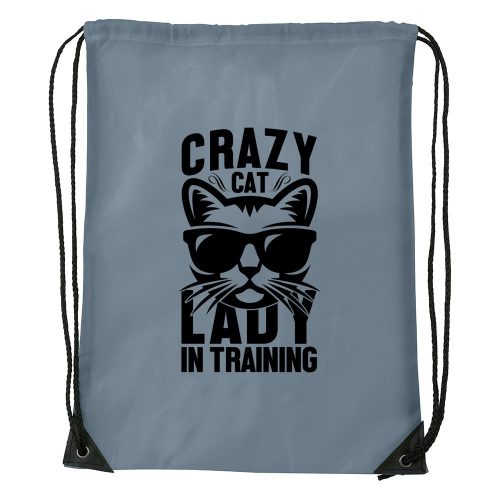 Crazy cat - Sport táska szürke