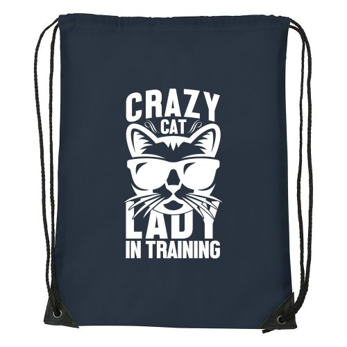 Crazy cat - Sport táska navy kék