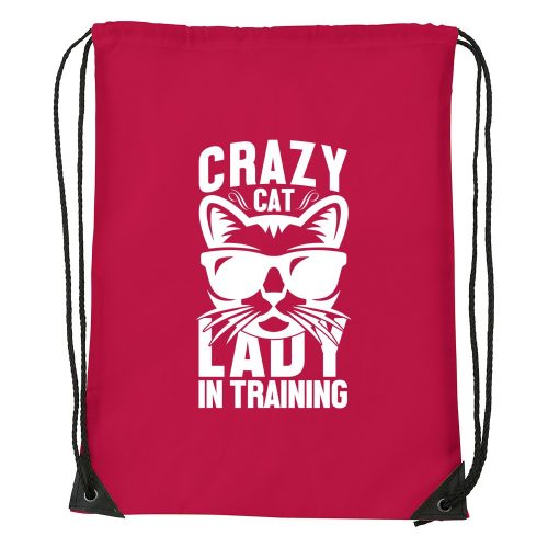Crazy cat - Sport táska piros