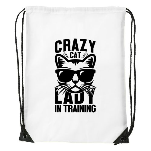 Crazy cat - Sport táska fehér