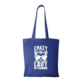 Crazy cat - Bevásárló táska kék