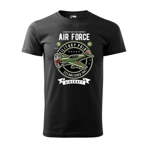 Póló Air force  mintával - Fekete L méretben