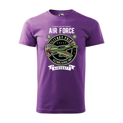 Póló Air force  mintával - Lila M méretben