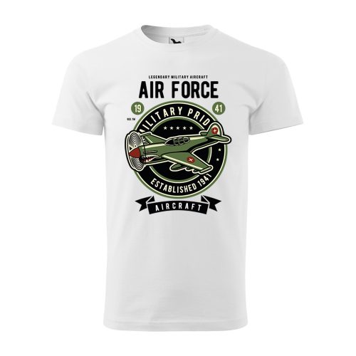 Póló Air force  mintával - Fehér XXL méretben