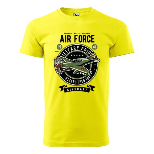 Póló Air force  mintával - Sárga XXL méretben