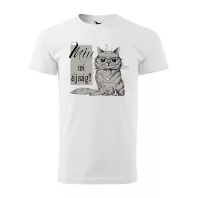 Póló Miu mi újság  mintával - Fehér