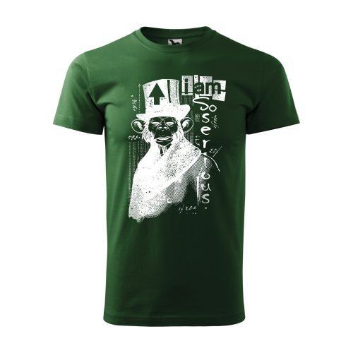 Póló Majom  mintával - Zöld XL méretben