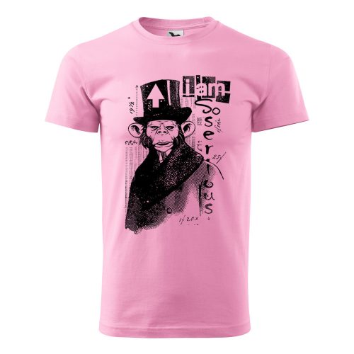 Póló Majom  mintával - Rózsaszín XXL méretben