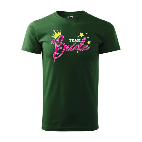 Póló Team bride  mintával - Zöld S méretben