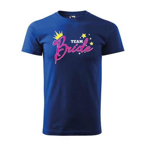 Póló Team bride  mintával - Kék XXXL méretben