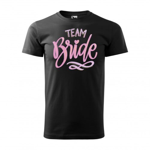 Póló Team bride  mintával - Fekete S méretben