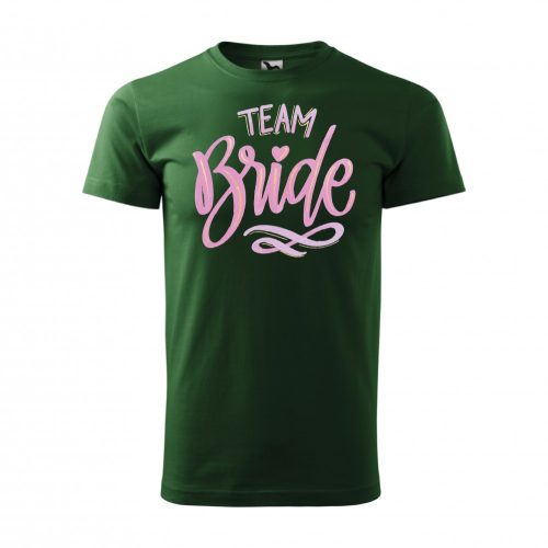 Póló Team bride  mintával - Zöld XXL méretben