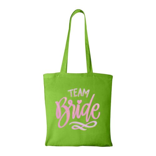 Team bride pink - Bevásárló táska zöld