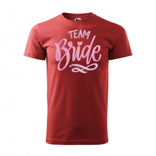 Póló Team bride  mintával - Terrakotta XXL méretben