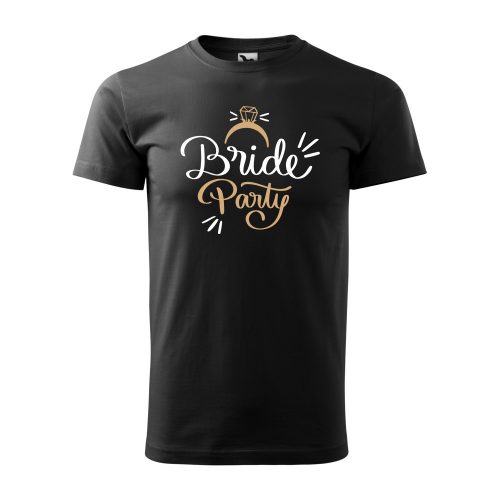 Póló Bride party  mintával - Fekete XXL méretben