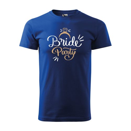 Póló Bride party  mintával - Kék L méretben