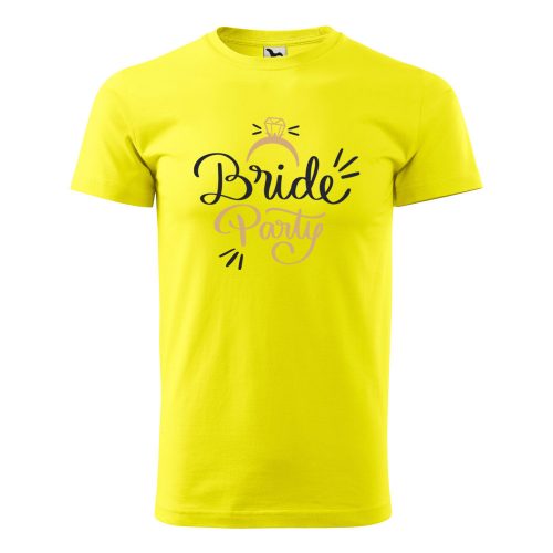 Póló Bride party  mintával - Sárga XXL méretben