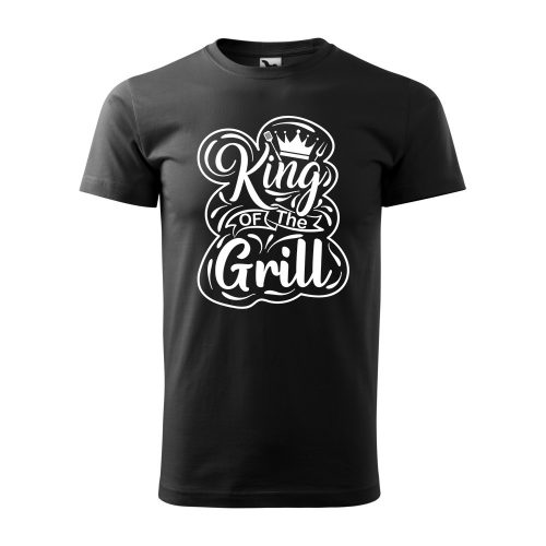 Póló King of the grill  mintával - Fekete XL méretben