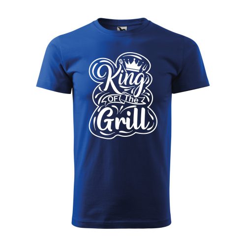 Póló King of the grill  mintával - Kék L méretben