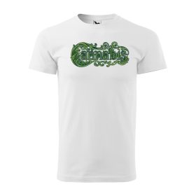 Póló Cannabis  mintával - Fehér