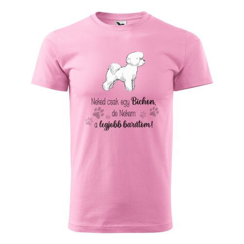 Póló Bichon  mintával - Rózsaszín XXL méretben