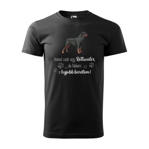 Póló Rottweiler  mintával - Fekete XXL méretben