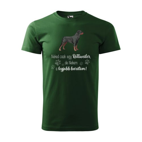 Póló Rottweiler  mintával - Zöld XL méretben