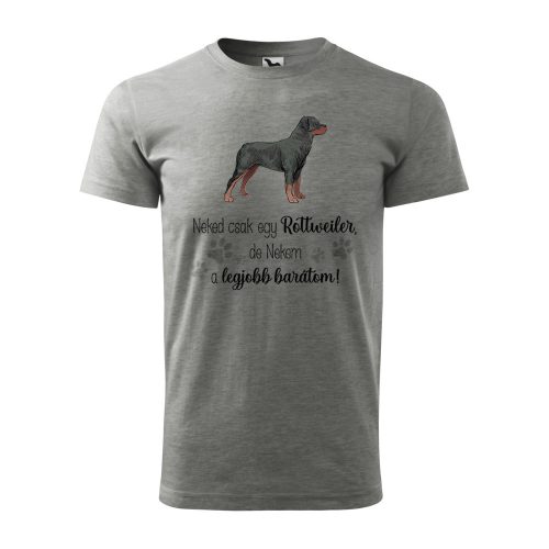Póló Rottweiler  mintával - Szürke S méretben