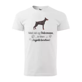 Póló Dobermann  mintával - Fehér v1