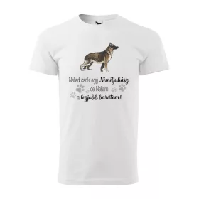 Póló Németjuhász  mintával - Fehér v1