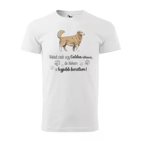 Póló Golden retriver  mintával - Fehér