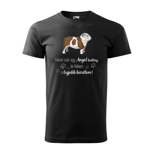 Póló Angol bulldog  mintával - Fekete L méretben