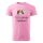 Póló Angol bulldog  mintával - Rózsaszín M méretben