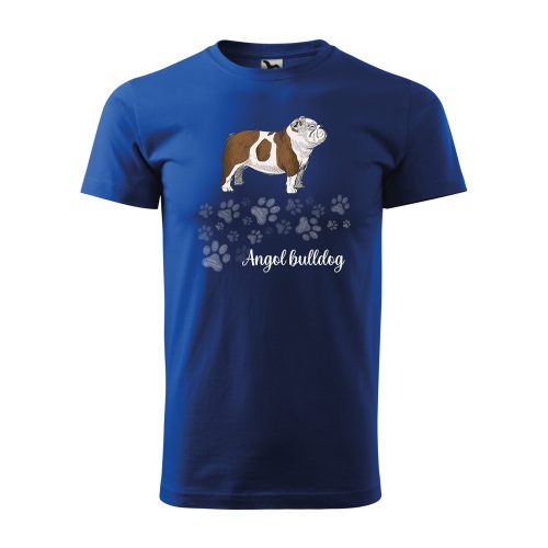 Póló Angol bulldog  mintával - Kék XXL méretben