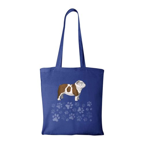 Angol bulldog - Bevásárló táska kék