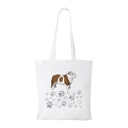 Angol bulldog - Bevásárló táska fehér