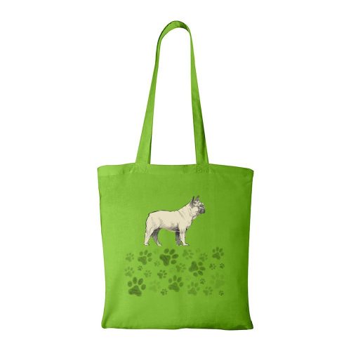 Francia bulldog - Bevásárló táska zöld