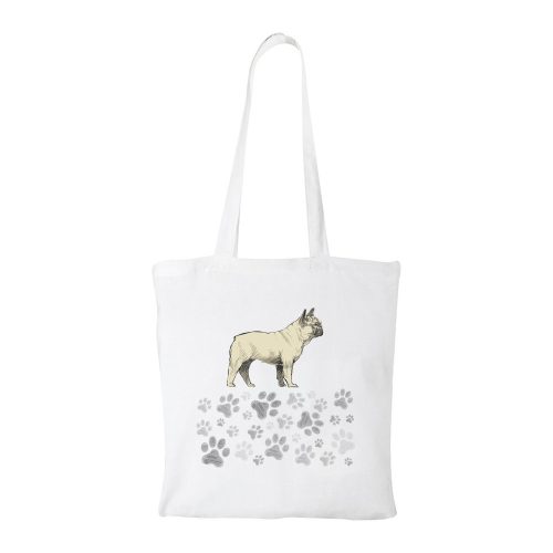 Francia bulldog - Bevásárló táska fehér