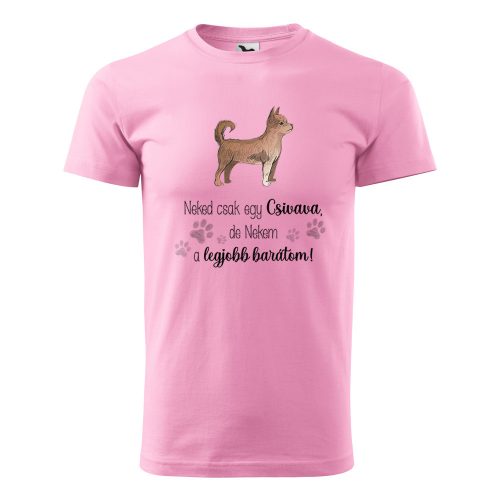 Póló Csivava  mintával - Rózsaszín XL méretben