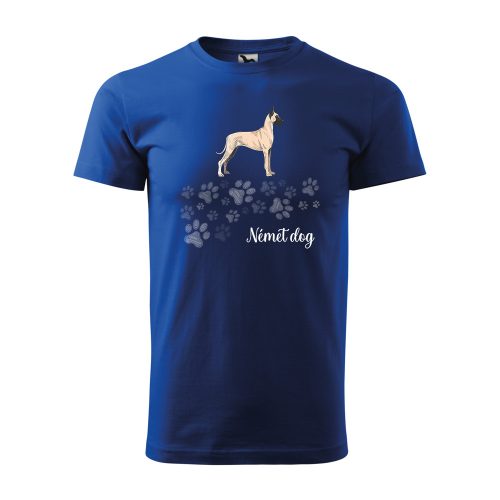 Póló Német dog  mintával - Kék S méretben