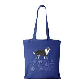 Border collie - Bevásárló táska kék