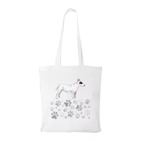 Bullterrier - Bevásárló táska fehér v1