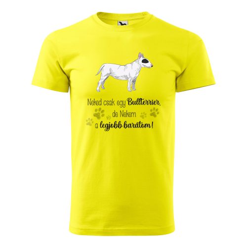 Póló Bullterrier  mintával - Sárga XXL méretben