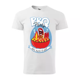 Póló BBQ party  mintával - Fehér