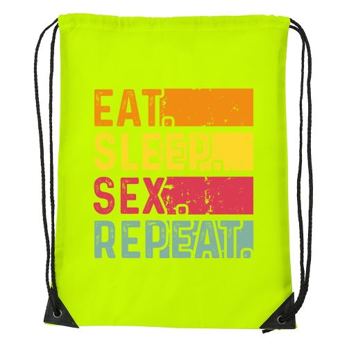 Eat sleep sex repeat - Sport táska sárga